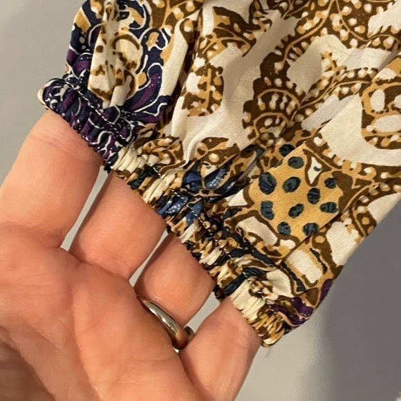 NWT size L women’s Opehelia Roe dress shirt with elastic sleeves multi color - Picture 3 of 9